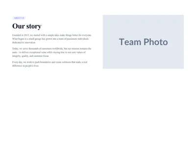 Screenshot of About Company Simple template