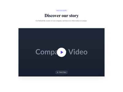 Screenshot of About Company Video template