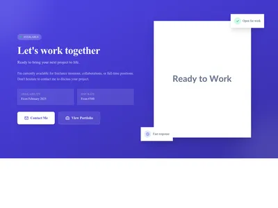 Screenshot of About Personal CTA template