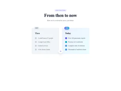 Screenshot of About Section Comparison template