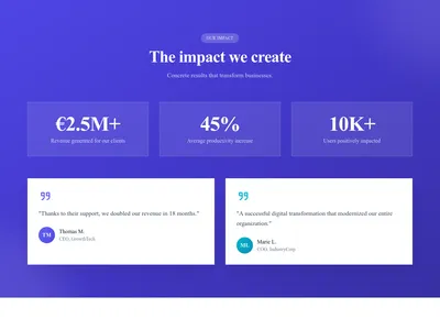Screenshot of About Section Impact template