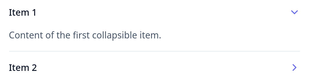 Screenshot of Accordion Arrow template