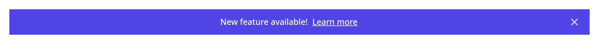 Screenshot of Banner Announcement template
