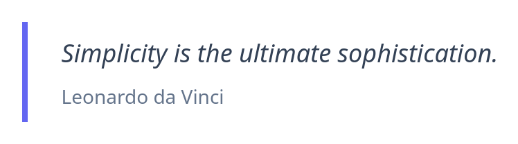Screenshot of Blockquote Simple template