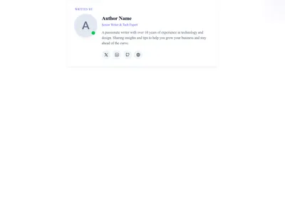 Screenshot of Blog Author Box template
