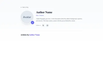 Screenshot of Blog Author Profile template