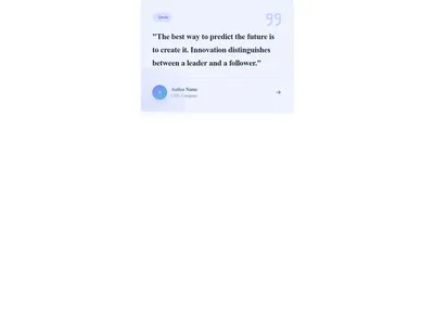 Screenshot of Blog Card Quote template