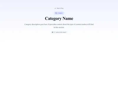 Screenshot of Blog Category Header template