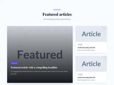 Screenshot of Blog List Featured template