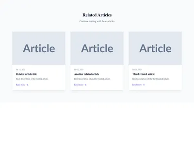 Screenshot of Blog Related Articles template