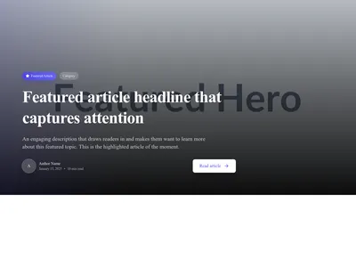 Screenshot of Blog Section Featured template