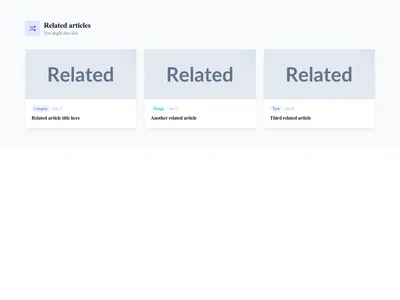 Screenshot of Blog Section Related template