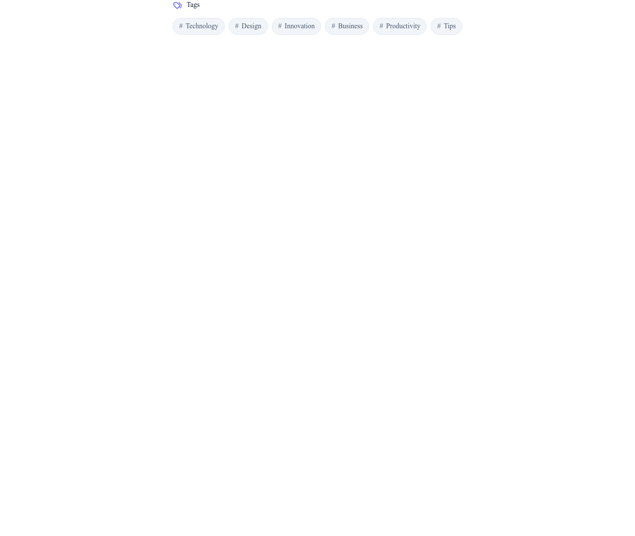Screenshot of Blog Tags template
