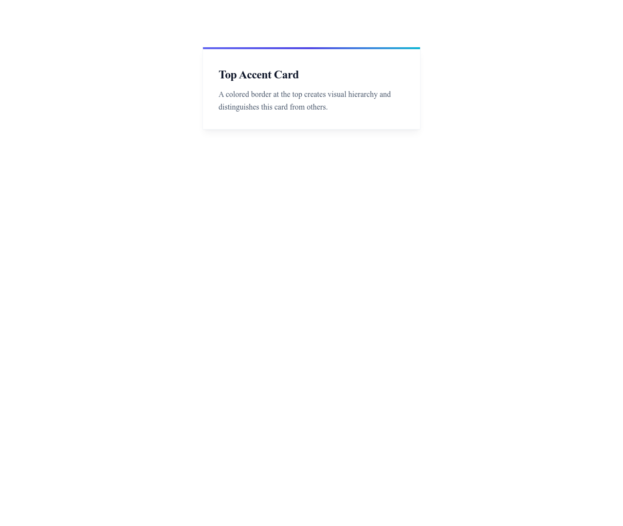 Screenshot of Card Accent Top template