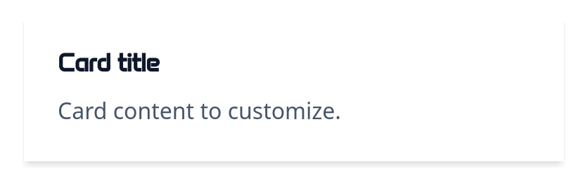 Screenshot of Card Basic template