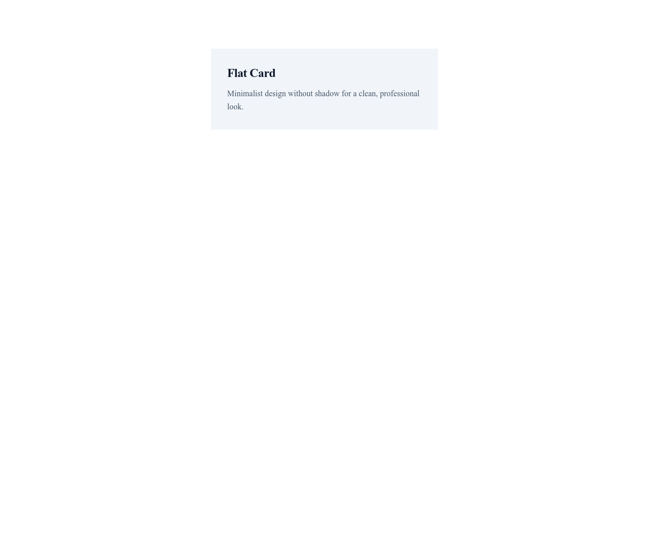 Screenshot of Card Flat template