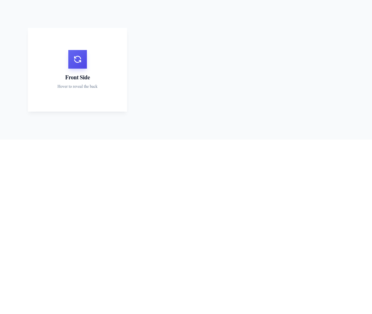 Screenshot of Card Flip template