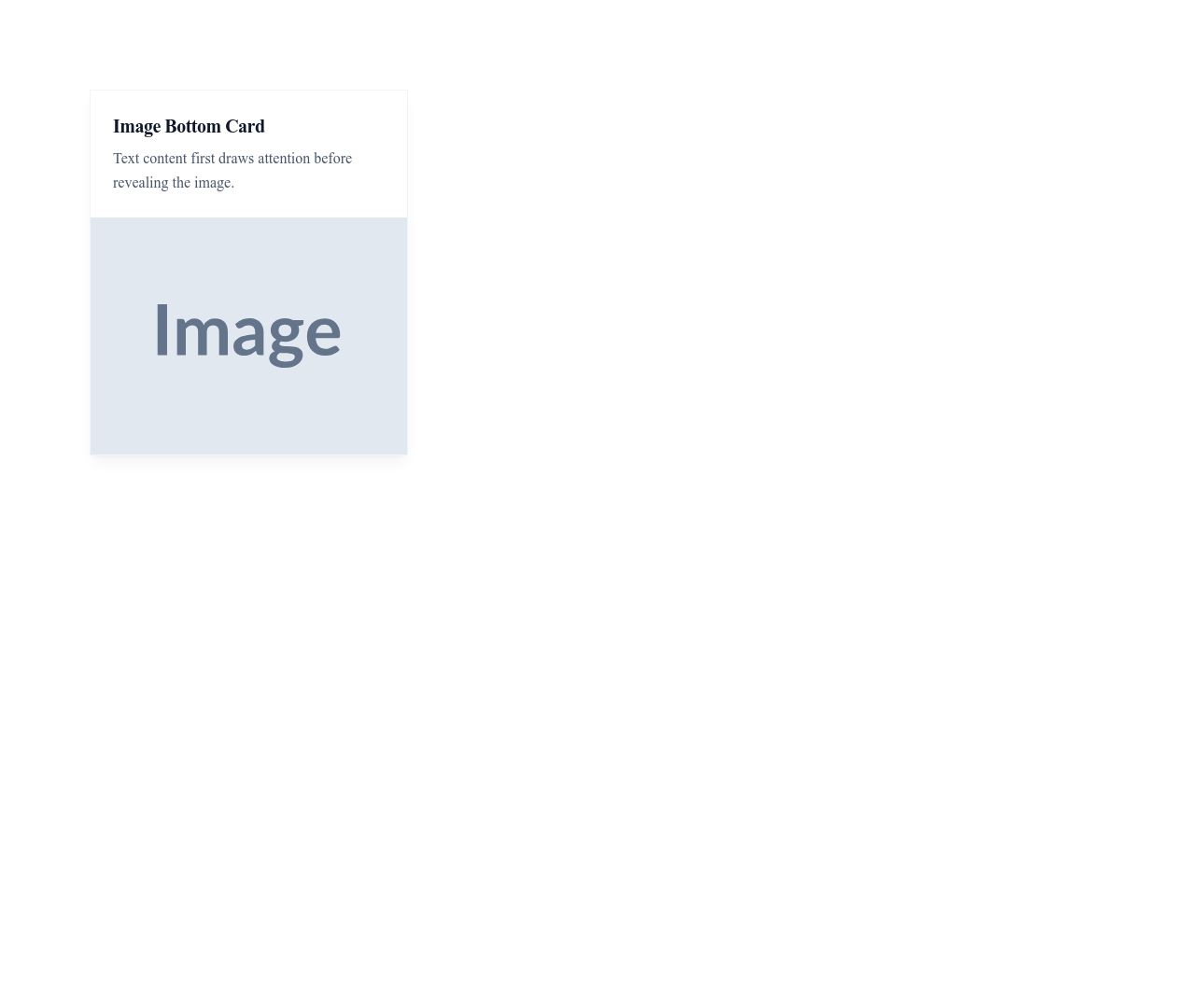Screenshot of Card Image Bottom template