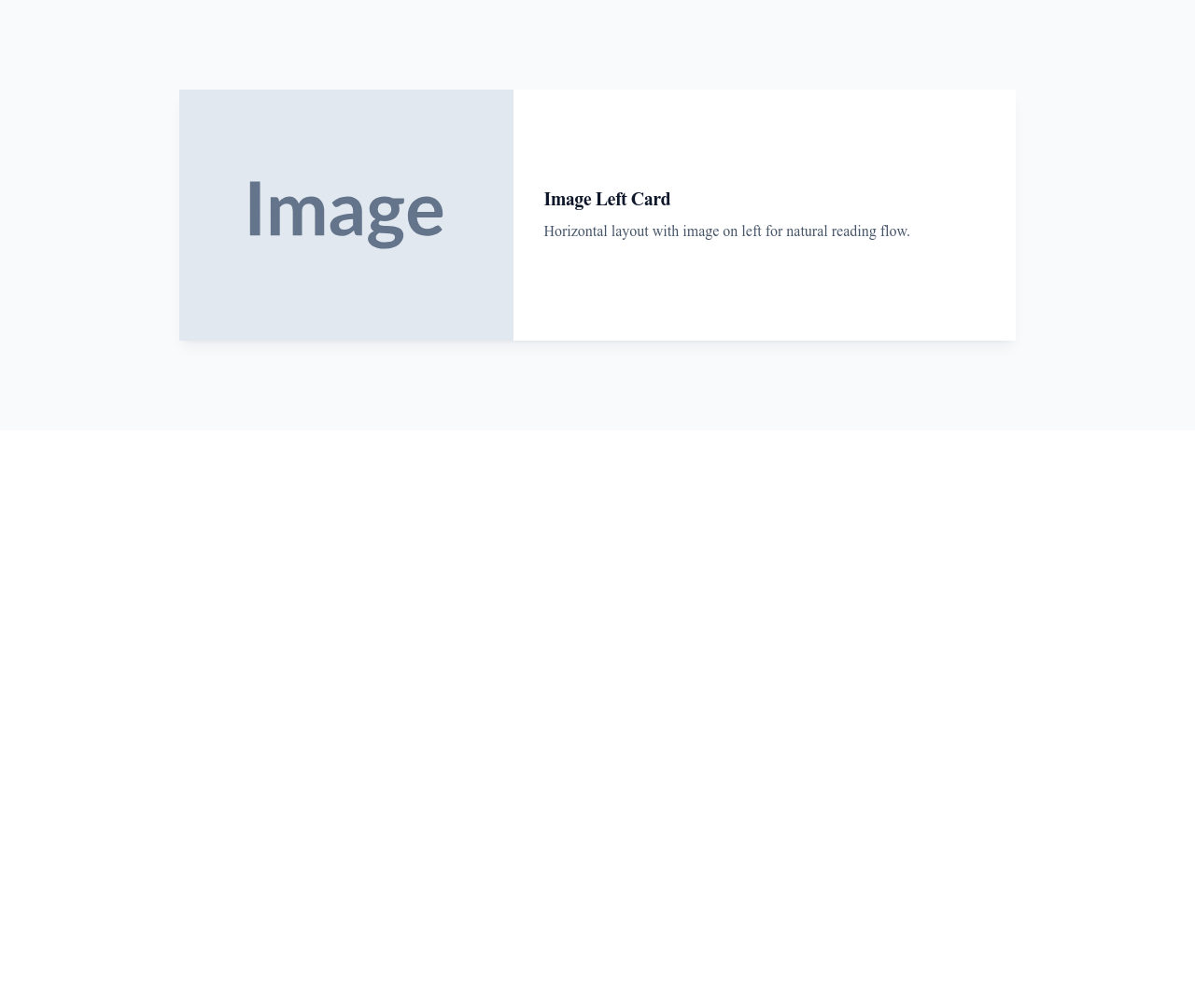 Screenshot of Card Image Left template