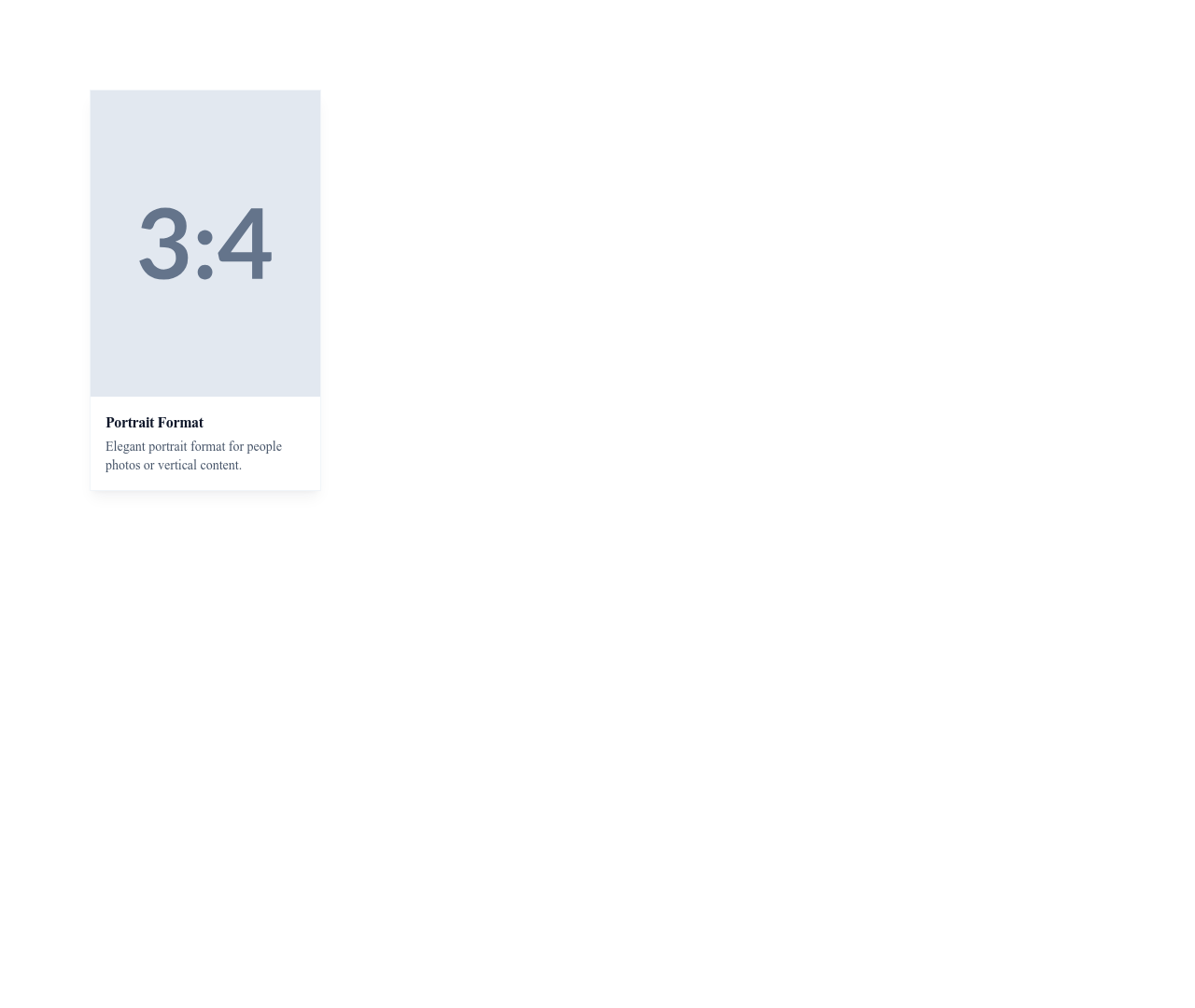 Screenshot of Card Image Portrait template