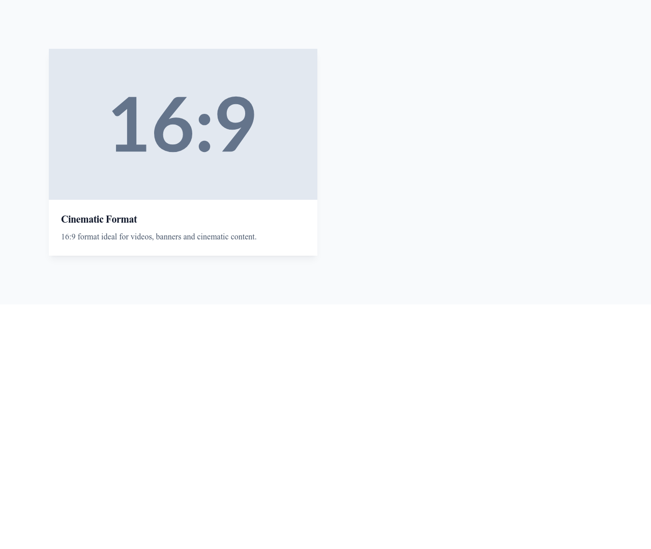Screenshot of Card Image Wide template