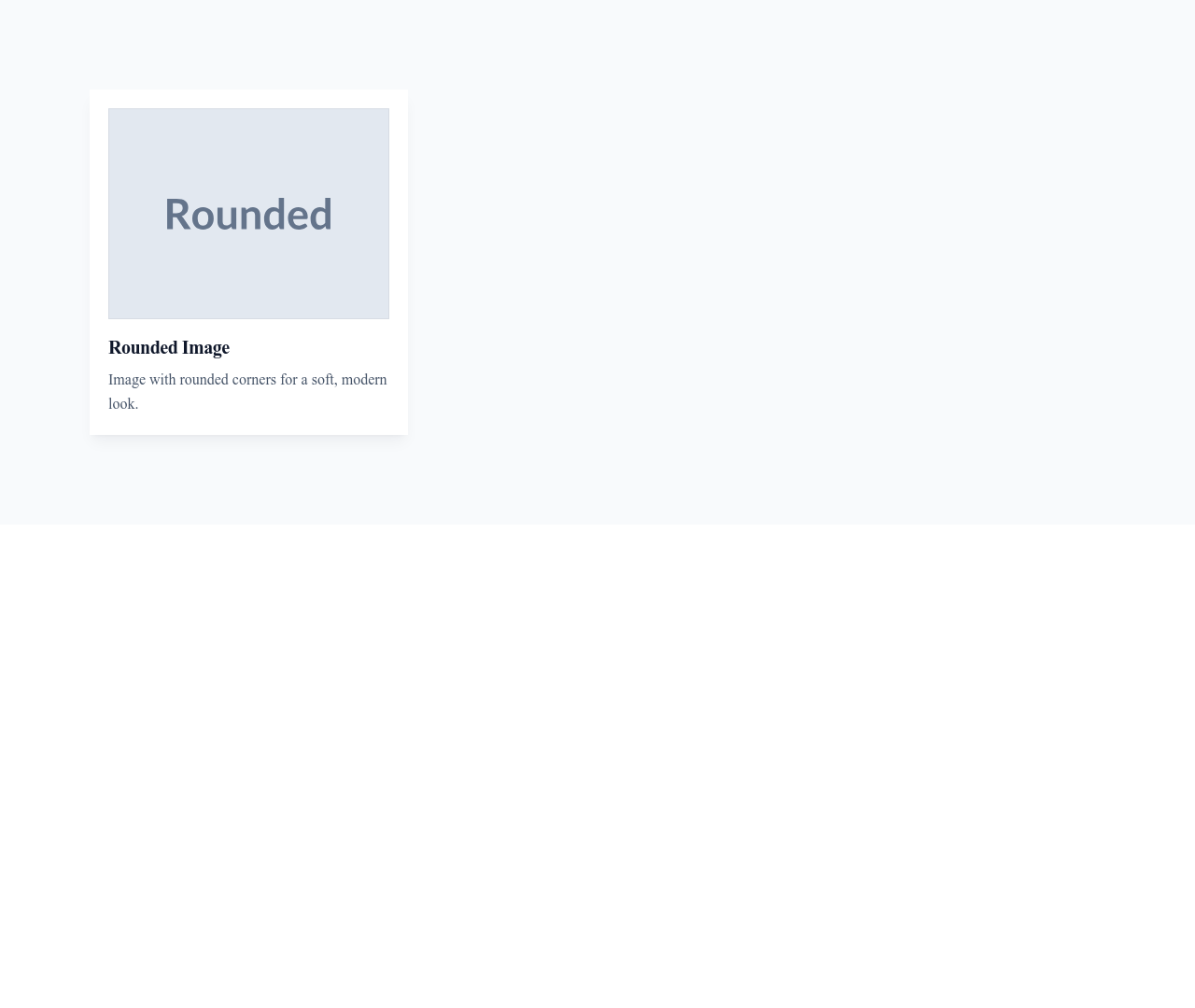 Screenshot of Card Image Rounded template