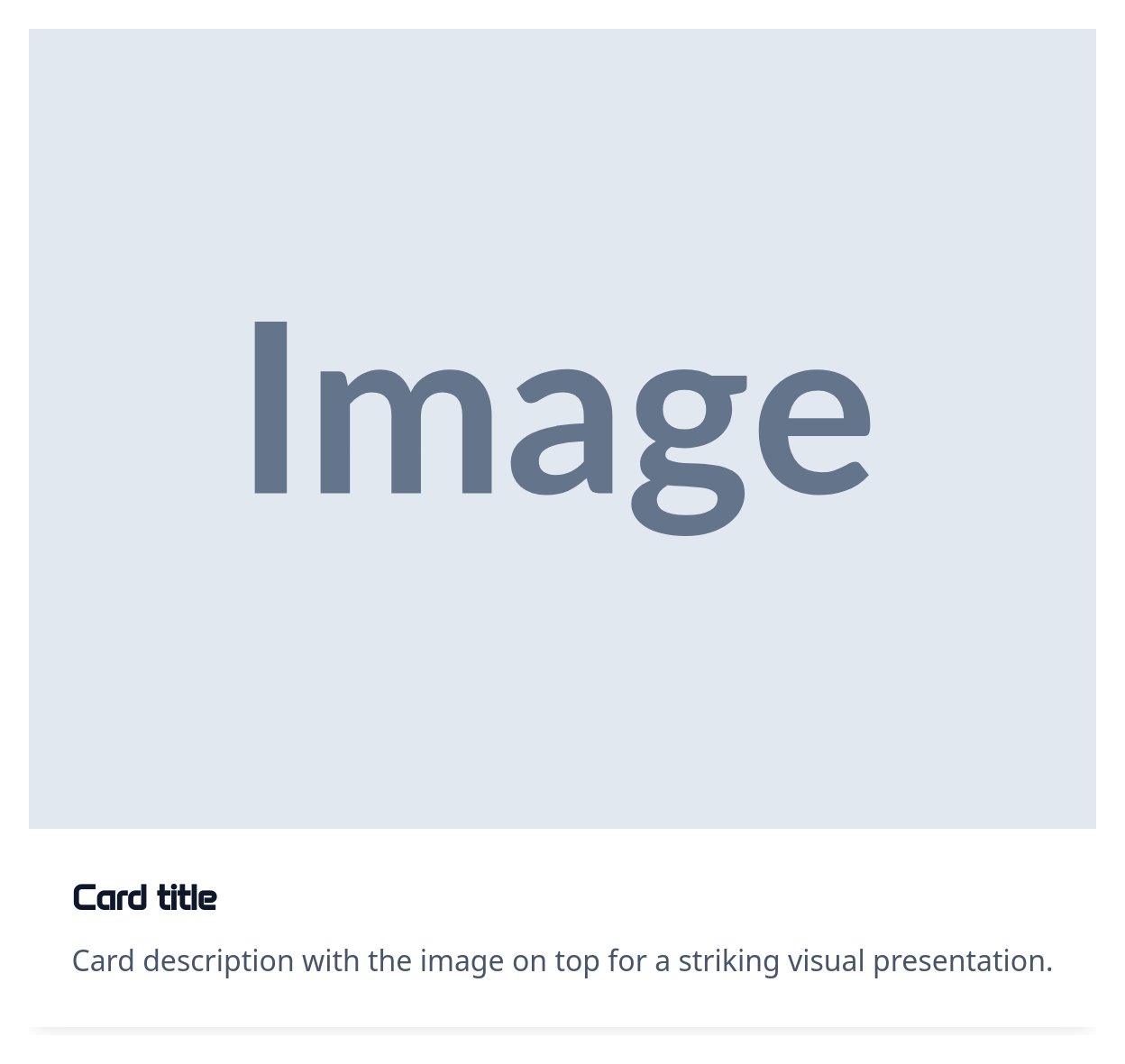 Screenshot of Card Image Top template