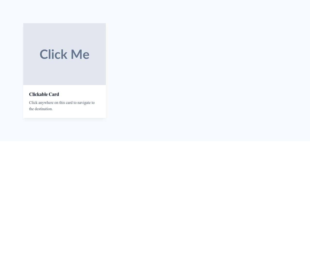 Screenshot of Card Link template