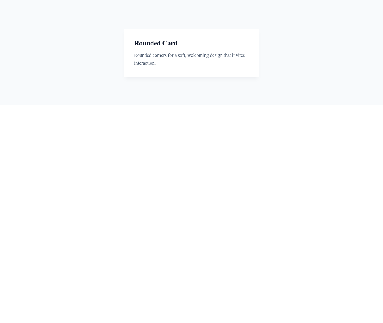 Screenshot of Card Rounded template
