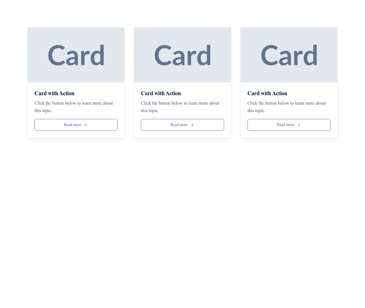 Screenshot of Cards with CTA template