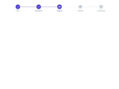 Screenshot of Checkout Progress Steps template