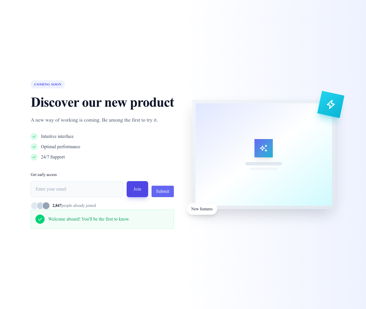 Screenshot of Coming Soon Teaser template