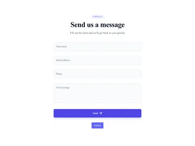 Screenshot of Contact Form Floating Labels template
