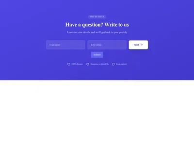 Screenshot of Contact Form Inline template