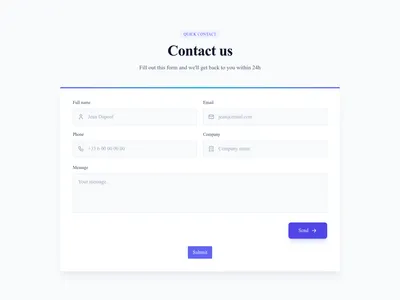 Screenshot of Contact Form Two Columns template