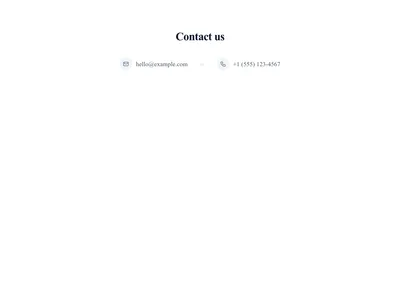 Screenshot of Contact Info Minimal template