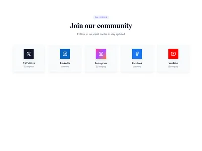Screenshot of Contact Info Social template