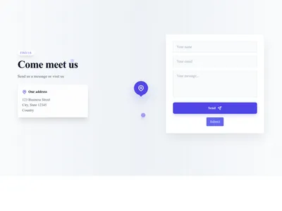 Screenshot of Contact Section Map Background template