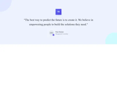 Screenshot of Content Quote template