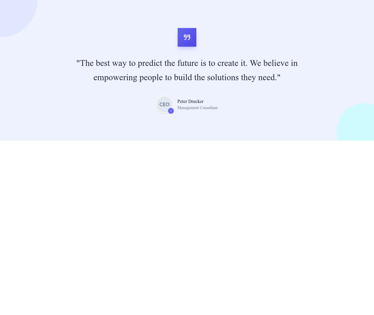 Screenshot of Content Quote template