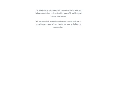 Screenshot of Content Text Centered template