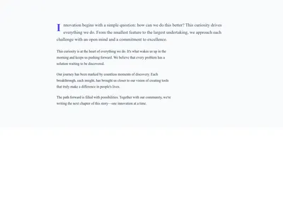 Screenshot of Content Text Dropcap template