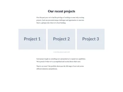 Screenshot of Content Text Gallery Inline template