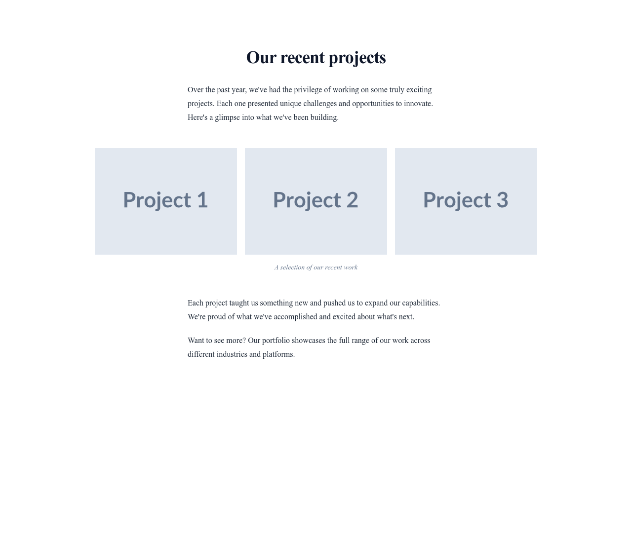 Screenshot of Content Text Gallery Inline template