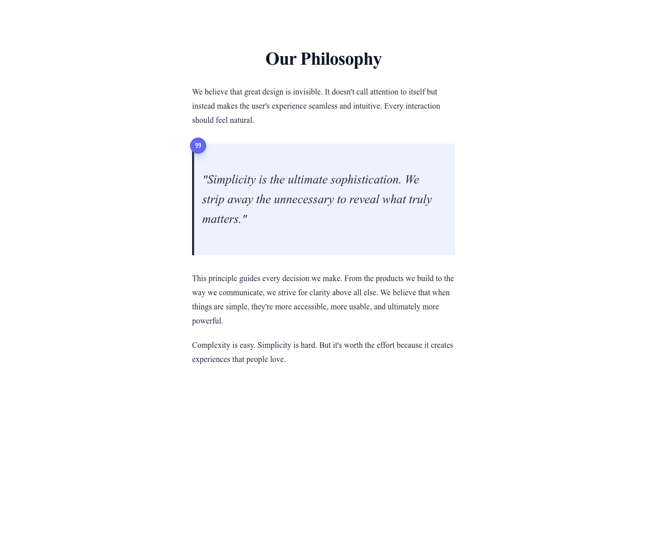 Screenshot of Content Text Highlight template