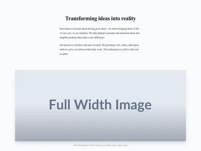 Screenshot of Content Text Image Full template