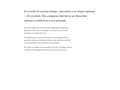 Screenshot of Content Text Lead template