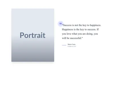 Screenshot of Content Text Quote Image template