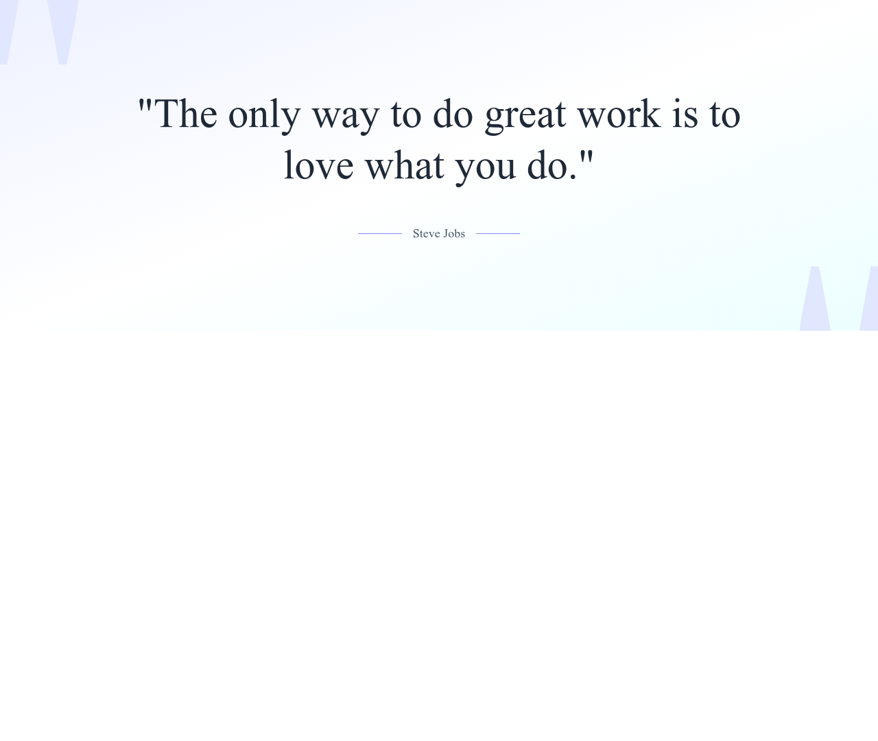 Screenshot of Content Text Quote Large template