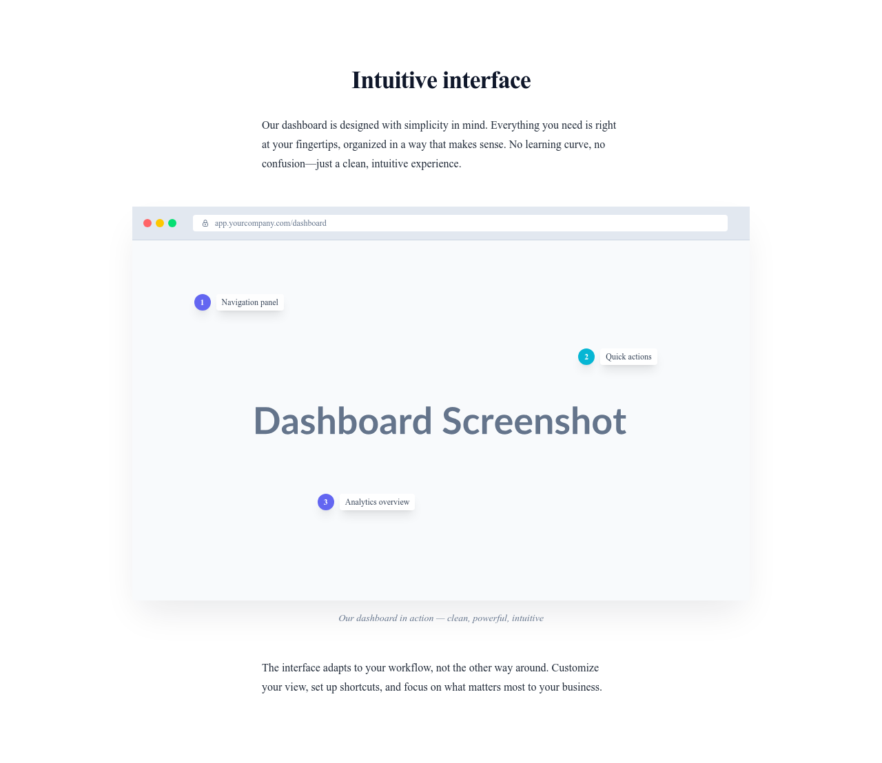 Screenshot of Content Text Screenshot template